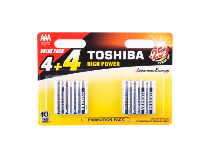 Baterie TOSHIBA AAA LR03GCP BP8MS4F ALKALINE 1,5V