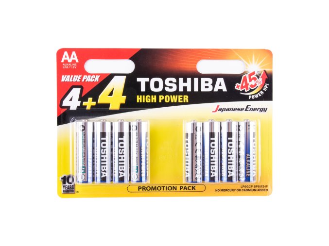 Baterie TOSHIBA AA LR6GCP BP8MS4F ALKALINE 1,5V