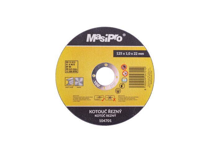 Kotouč řezný MasiPro ocel 125x1 mm
