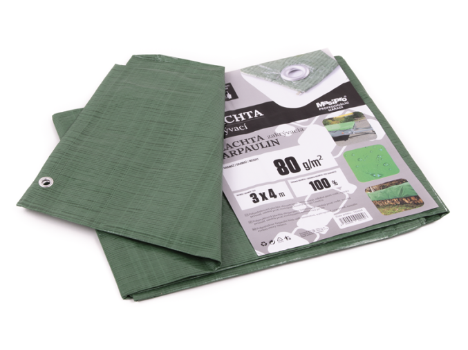 Plachta 80g ZELENÁ 3x4m