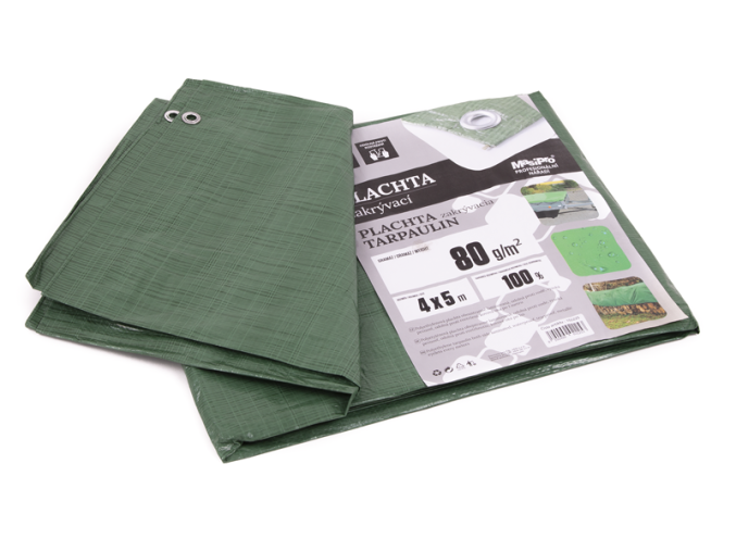 Plachta 80g ZELENÁ 4x5m