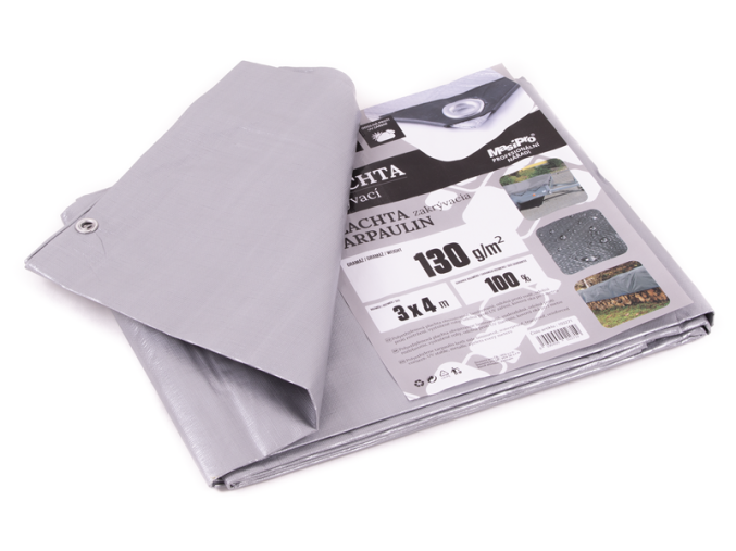 Plachta 130g ŠEDÁ 3x4m