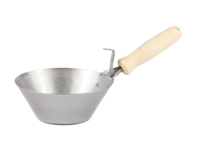 Naběračka OCEL 21cm dř.rukojeť