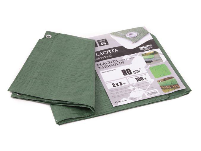 Plachta 80g ZELENÁ 2x3m