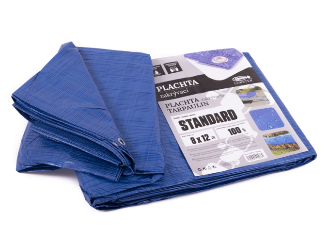 Plachta standard MODRÁ 8x12m