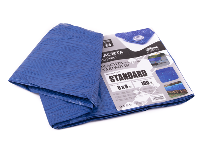 Plachta standard MODRÁ 6x8m