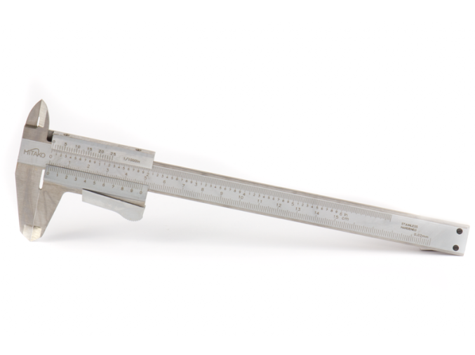 Měřítko monoblok 150mm tlačítko