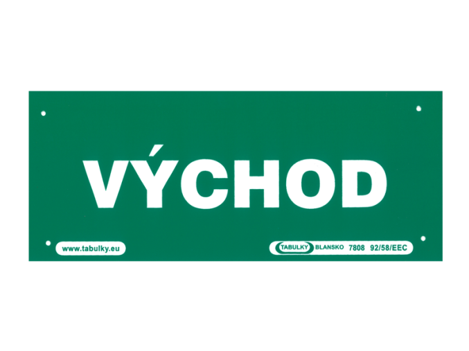 Tab. 21x8,7cm VÝCHOD