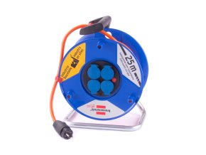 Kabel buben 25m ,4x230V, IP44,  gumový kabel průřez 3x2,5mm2