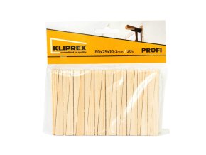 Klínky dřevěné SM 20ks/80x25x10-3mm
