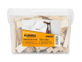 Klínky dřevěné SM 120ks/100x25x16-1mm