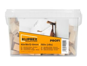 Klínky dřevěné BK 150ks/65x18x12-0mm