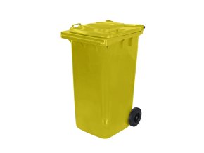 Popelnice hranatá 240l PVC-žlutá