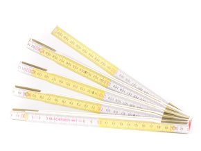 Metr skládací 2m bílo-žlutý