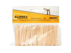 Klínky dřevěné BK 20ks/65x18x12-0mm