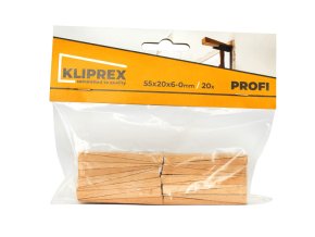 Klínky dřevěné BK 20ks/55x20x6-0mm
