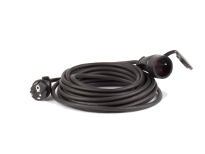 Kabel 10m 230V guma černý IP44