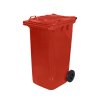 Popelnice hranatá 240l PVC-červená