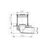Podlahová vpusť boční s přírubou PVB 100x100 PR/DN 50 bílá/0515