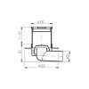 Podlahová vpusť boční s přírubou PVB 100x100 PR/DN50 nerez/0516