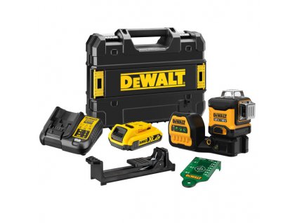 DCE089D1G- QW DeWALT AKU křížový laser 3x360° 10,8V 2,0Ah zelený paprsek