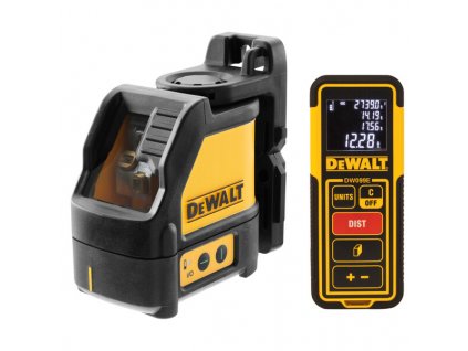 DW0889 DeWALT SET laserový kříž červený + dálkoměr DW099E v kufru TSTAK