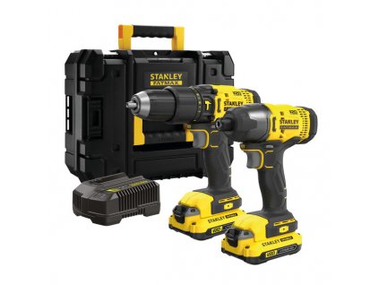 Combo sada aku příklepová vrtačka + aku rázový utahovák Stanley Fatmax SFMCK465D2T-QW