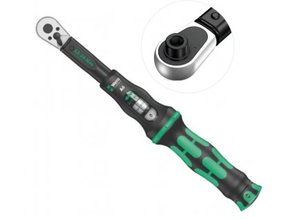 Momentový klíč Wera Click-Torque A 6 s přepínací ráčnou 1/4" - šestihran (2,5 - 25 Nm)