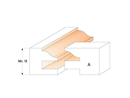 CMT C991 Sada fréz pro rám výplně - D44,4 t18-22 profil A S=8