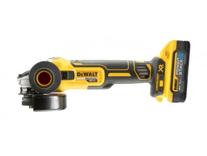 DeWALT DCG405H2T (2x5Ah PowerStack) 18V aku úhlová bruska + kufr Tstak
