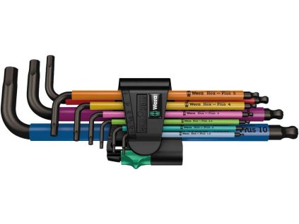 Wera 073593 Zástrčné klíče inbus 950/9 Hex-Plus Multicolour