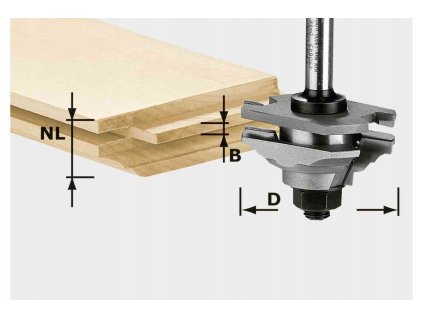 Profilová fréza Festool hm-d46x22-fd s čepem 12 mm 490132