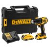 AKU BEZUHLÍKOVÁ PŘÍKLEPOVÁ VRTAČKA/ŠROUBOVÁK ,DCD709D2T DEWALT 2X BATERIE XR LI-ION 2,0 AH, KUFR T-STAK