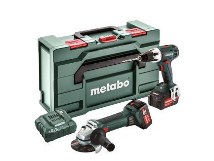 114489 1 combo set aku vrtaci sroubovak bs 18 lt aku uhlova bruska w 18 ltx 125 quick metabo