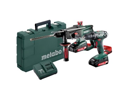 114150 1 combo set vrtaci sroubovak bs 18 kladivo kha 18 ltx metabo