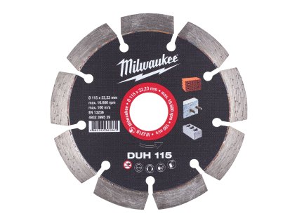 111837 1 diamantovy kotouc duh 115 x 22 2mm milwaukee