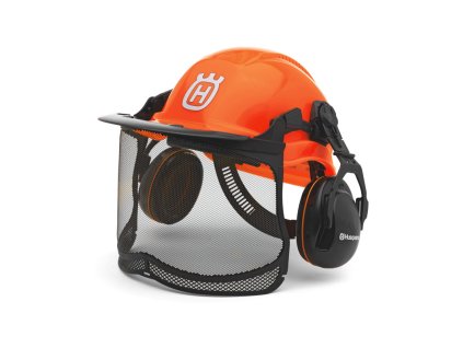 73512 1 husqvarna ochranna prilba pro praci v lese functional oranzova