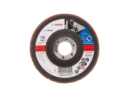 69954 1 lamelovy brusny kotouc lomeny x571 best for metal 115x22 23 mm p120 bosch