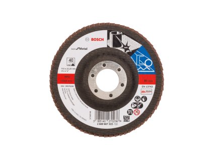 69927 1 lamelovy brusny kotouc x571 best for metal 115x22 23 mm p40 bosch
