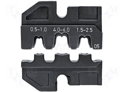 76362 1 lisovaci profil pro neizolovane otevrene konektory 4 8 6 3 mm knipex 974905