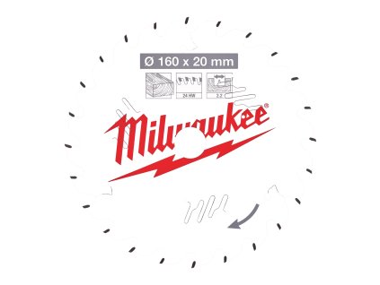 111390 1 pilovy kotouc csb p w 160 x 20 x 2 2 x 24atb milwaukee