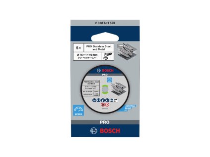 114213 rezny kotouc 76x1mm pro stainless steel and metal 5ks bosch
