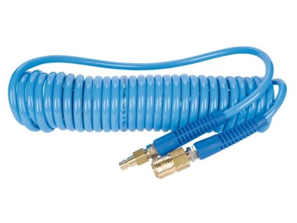 99153 1 spiralova hadice polyuretanova 6 m prumer 8 12 mm 10 bar s rychlospojkami