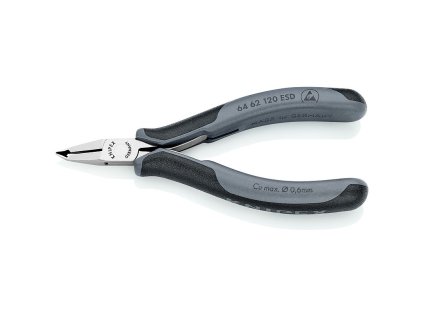 74562 1 stipaci kleste pro elektroniky celni 120mm knipex 6462120 esd