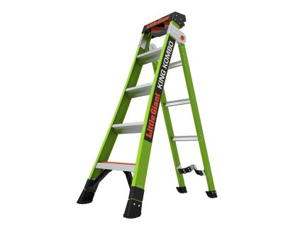 Litlle Giant - žebřík King Kombo Industrial (King Kombo Model - 5, výška - štafle/ výsuvný 152 / 290 cm)