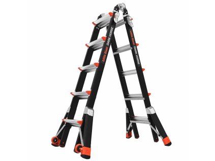 Little Giant -víceúčelový kloubový žebřík  Dark Horse (výška - štafle/ výsuvný 213-335 /401 cm, model 13)