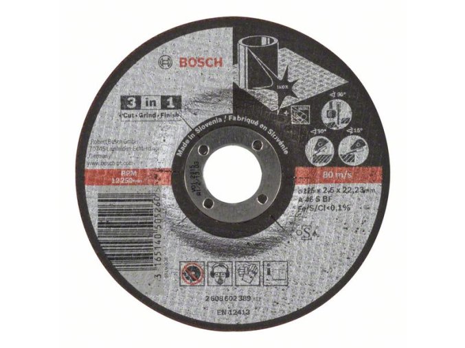 Rezací kotúč 3 v 1 A 46 S BF, 125 mm, 2,5 mm