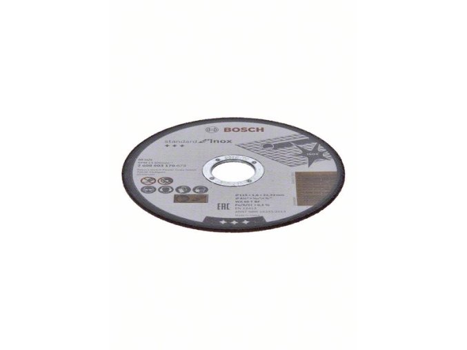 Rovný rezací kotúč Standard for Inox WA 60 T BF, 115 mm, 22,23 mm, 1,6 mm