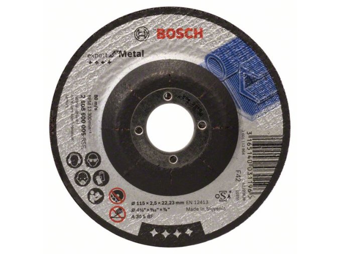 Rezací kotúč s prelisom Expert for Metal A 30 S BF, 115 mm, 2,5 mm