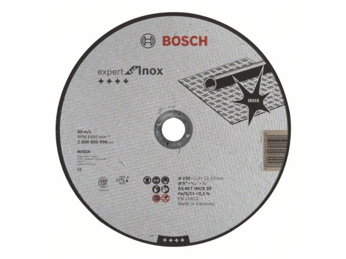 Rovný rezací kotúč Expert for Inox AS 46 T INOX BF, 230 mm, 2,0 mm